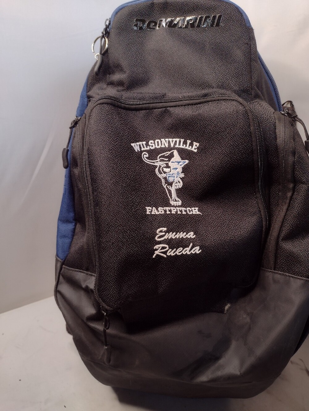 DeMarini Voodoo Baseball Softball Players Equipment Backpack Black Navy